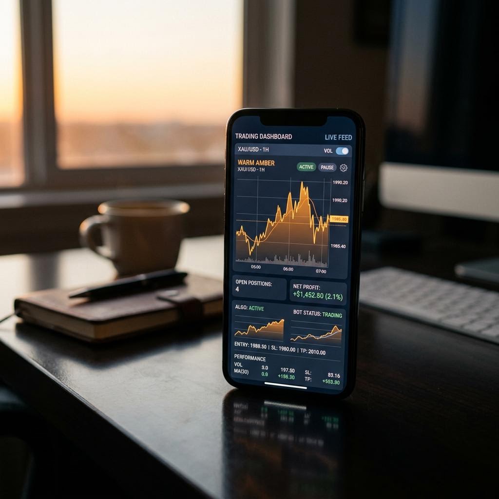 Vrijedovana AI crypto trading platform na mobilnom uređaju